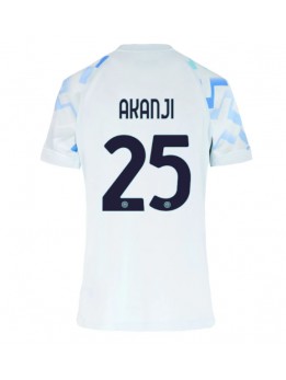 Billige Inter Milan Manuel Akanji #25 Bortedrakt Dame 2025-26 Kortermet
